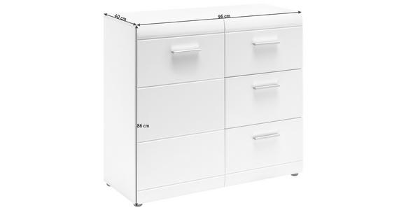 SIDEBOARD 96/86/40 cm in Weiß - Silberfarben/Weiß, Design, Holzwerkstoff/Kunststoff (96/86/40cm) - Carryhome