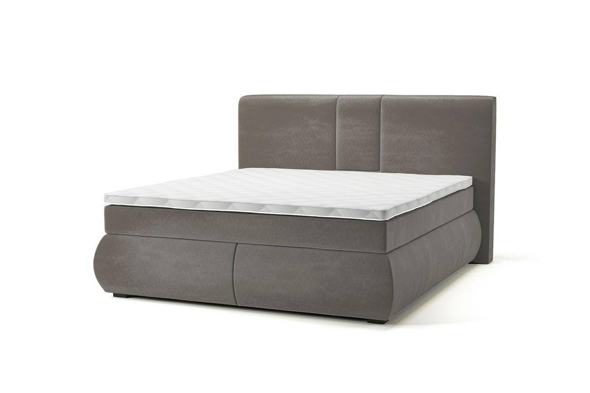 Pat, gri - negru/gri, Basics, plastic/lemn (160/200cm) - Xora