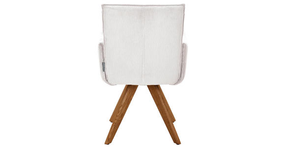 ARMLEHNSTUHL in Holz, Textil Creme - Wildeiche/Creme, Design, Holz/Textil (59/87/62cm) - Johann Jakob