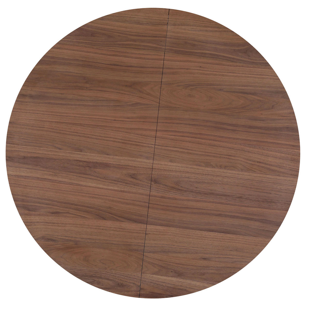 ESSTISCH 120-160/120/77 cm Echtholz  Holz ausziehbar rund Nussbaumfarben  - Nussbaumfarben/Schwarz, KONVENTIONELL, Holz/Metall (120-160/120/77cm) - Milino
