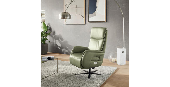 RELAXSESSEL in Textil Hellgrün - Schwarz/Hellgrün, Design, Textil/Metall (70/117/85cm) - Dieter Knoll