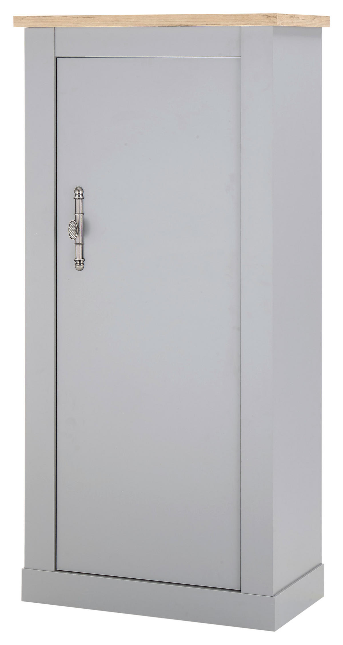 HIGHBOARD  in 68/142/37 cm  - Eichefarben/Silberfarben, Design, Holzwerkstoff/Metall (68/142/37cm) - MID.YOU