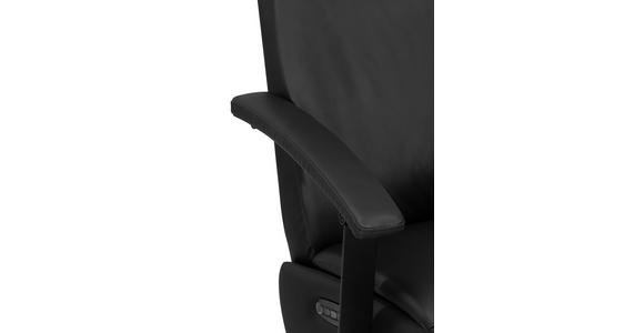 RELAXSESSEL Lederlook Kopfteilverstellung, Sitztiefenverstellung, Fußteilverstellung, Rücken echt - Schwarz, Design, Textil/Metall (74/115/84cm) - Xora
