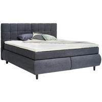 BOXSPRINGBETT 180/200 cm  in Anthrazit  - Anthrazit/Schwarz, KONVENTIONELL, Holz/Textil (180/200cm) - Ti'me