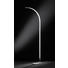 LED-STEHLEUCHTE - Nickelfarben, Design, Kunststoff/Metall (48/165/48cm)