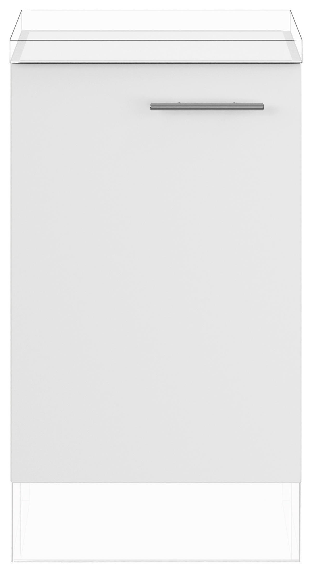 SPÜLENUNTERSCHRANK 50/87,8/57,6 cm  in Weiß  - Edelstahlfarben/Weiß, Basics, Holzwerkstoff/Metall (50/87,8/57,6cm) - Impuls