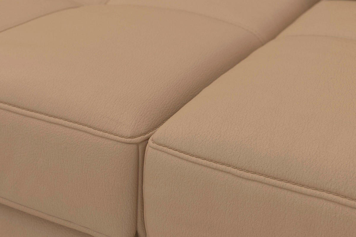 ROHOVÁ SEDAČKA, koža, cappuccino - čierna/cappuccino, Basics, kov/koža (301/176cm) - Sit & More