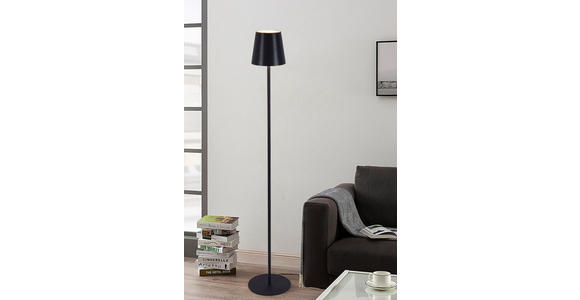 AKKU-STEHLEUCHTE 22/130 cm - Schwarz, KONVENTIONELL, Kunststoff/Metall (22/130cm) - Novel