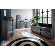 HIGHBOARD in 96/115/42 cm - Dunkelgrau, Natur, Glas/Holzwerkstoff (96/115/42cm) - Novel