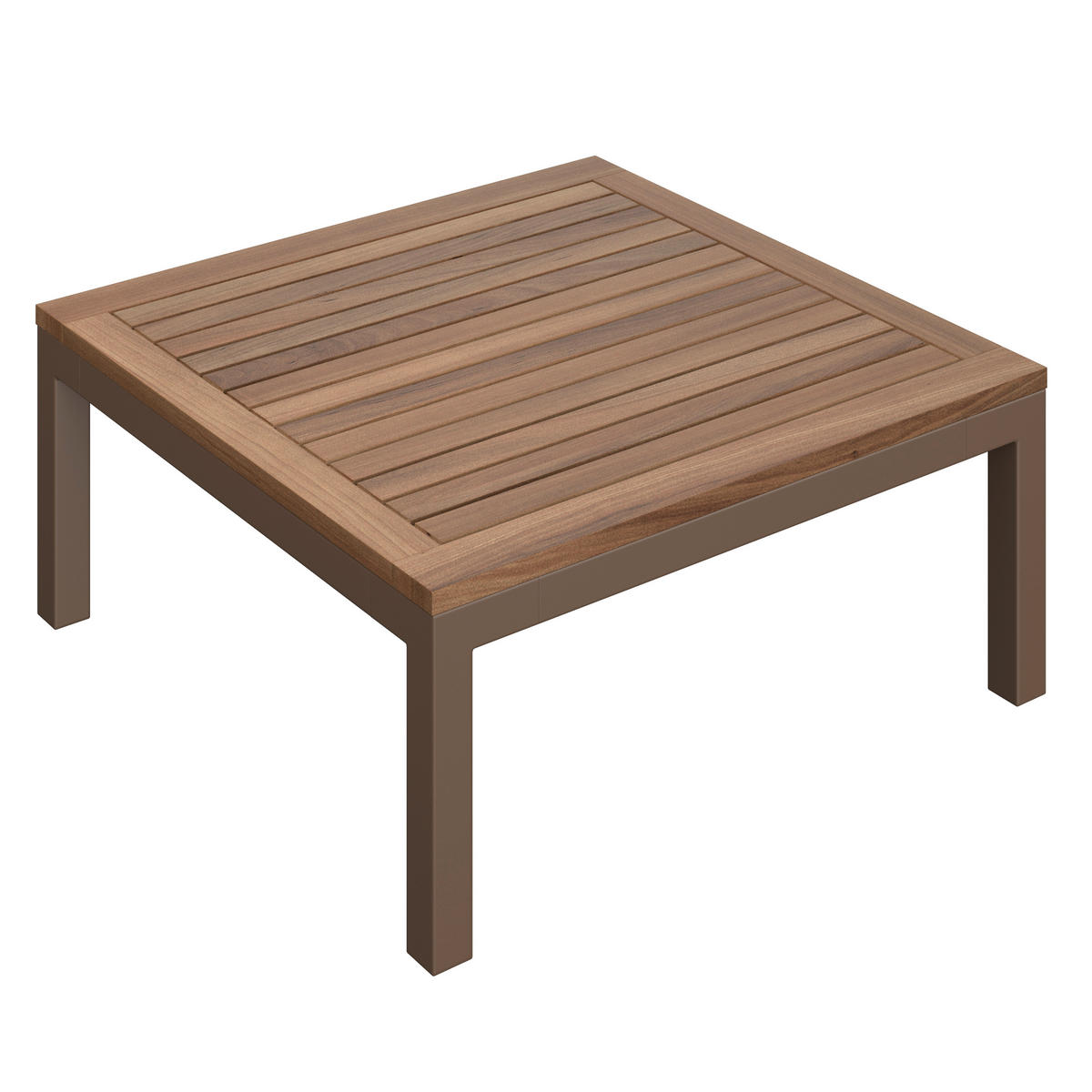 LOUNGEGARNITUR  138/207 cm  Akazie vollmassiv Stahl  - Naturfarben/Braun, MODERN, Holz/Metall (138/207cm) - Ambia Garden