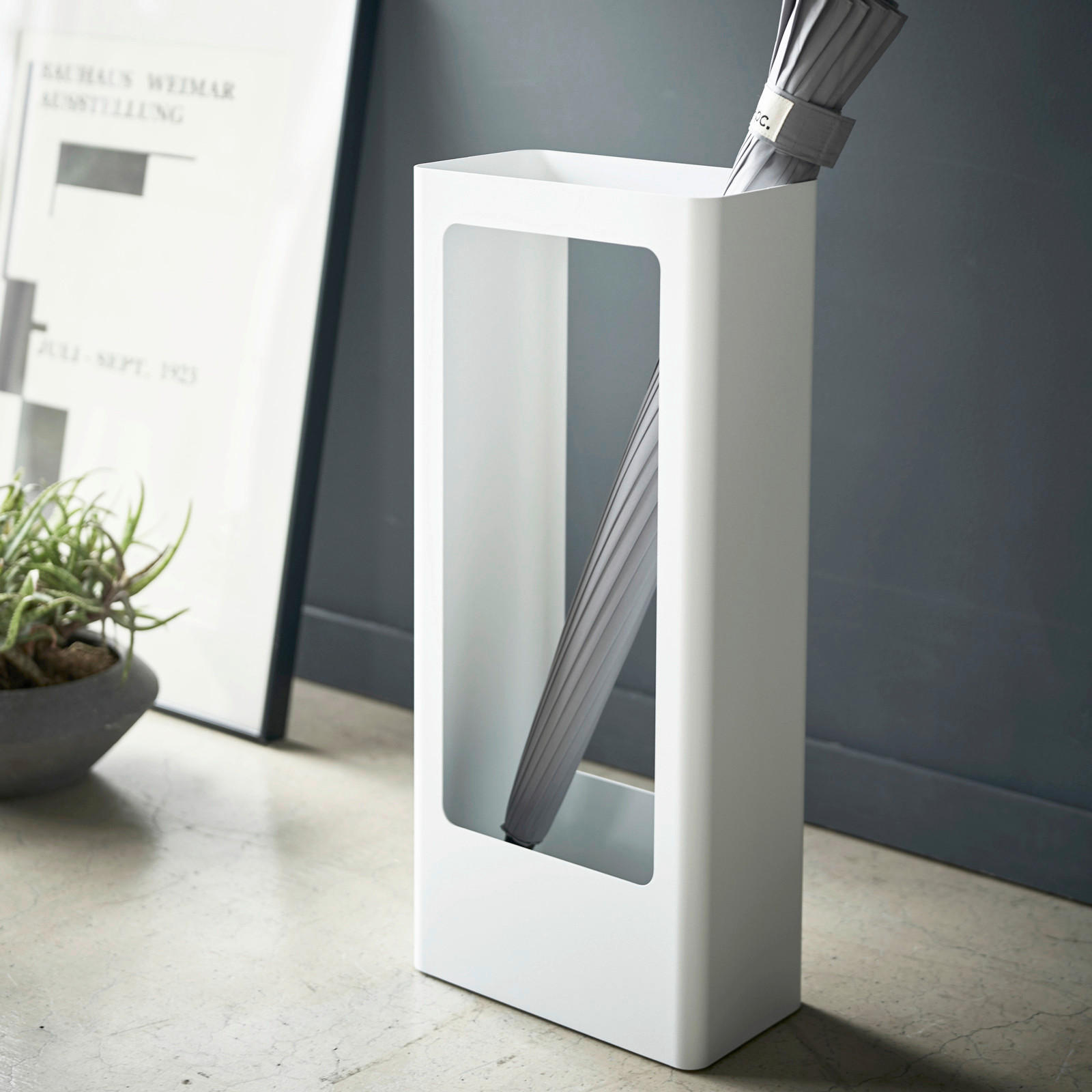 SCHIRMSTÄNDER - Weiss, Basics, Kunststoff/Metall (22/12/50cm)