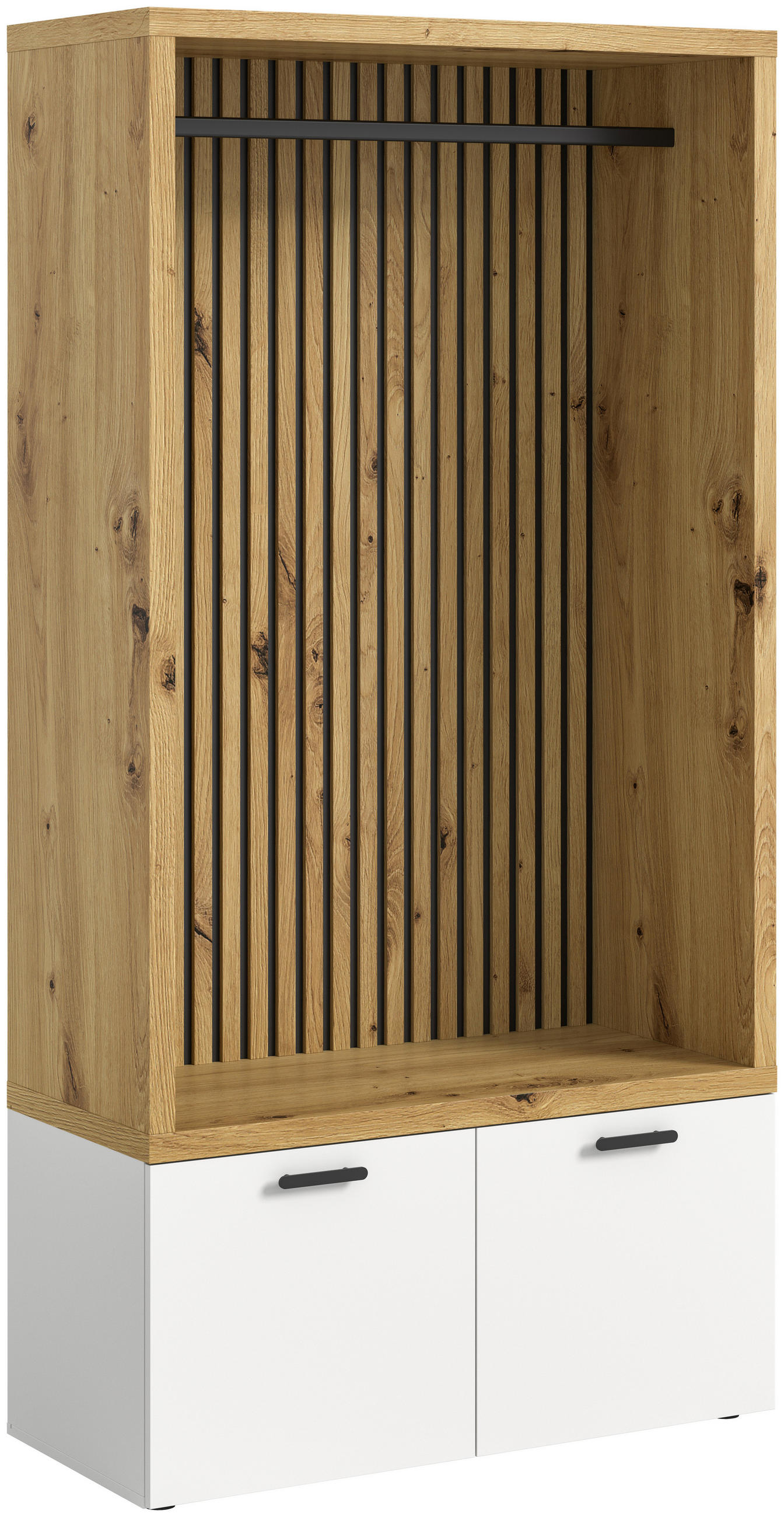 GARDEROBE  in 106/200/47 cm  - Weiß/Eiche Artisan, MODERN, Holzwerkstoff (106/200/47cm) - Voleo