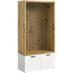 GARDEROBE  in 106/200/47 cm  - Weiß/Eiche Artisan, MODERN, Holzwerkstoff (106/200/47cm) - Voleo