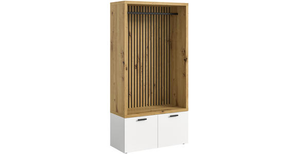 GARDEROBE in 106/200/47 cm - Weiß/Eiche Artisan, MODERN, Holzwerkstoff (106/200/47cm) - Voleo