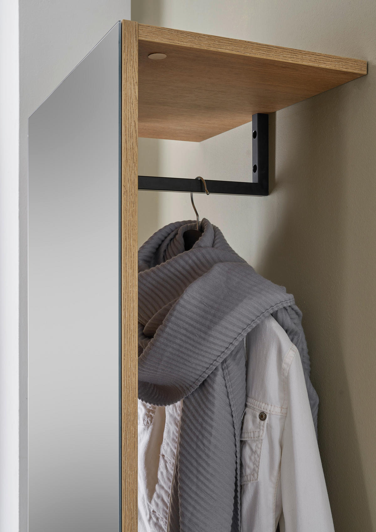 GARDEROBENPANEEL  in 47/200/30 cm  - Eichefarben, Design, Holzwerkstoff (47/200/30cm) - Modante
