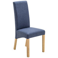 STUHL  Beinauswahl, Stoffauswahl Webstoff  Blau, Buchefarben  - Blau/Buchefarben, KONVENTIONELL, Holz/Textil (47/102/57cm) - Carryhome