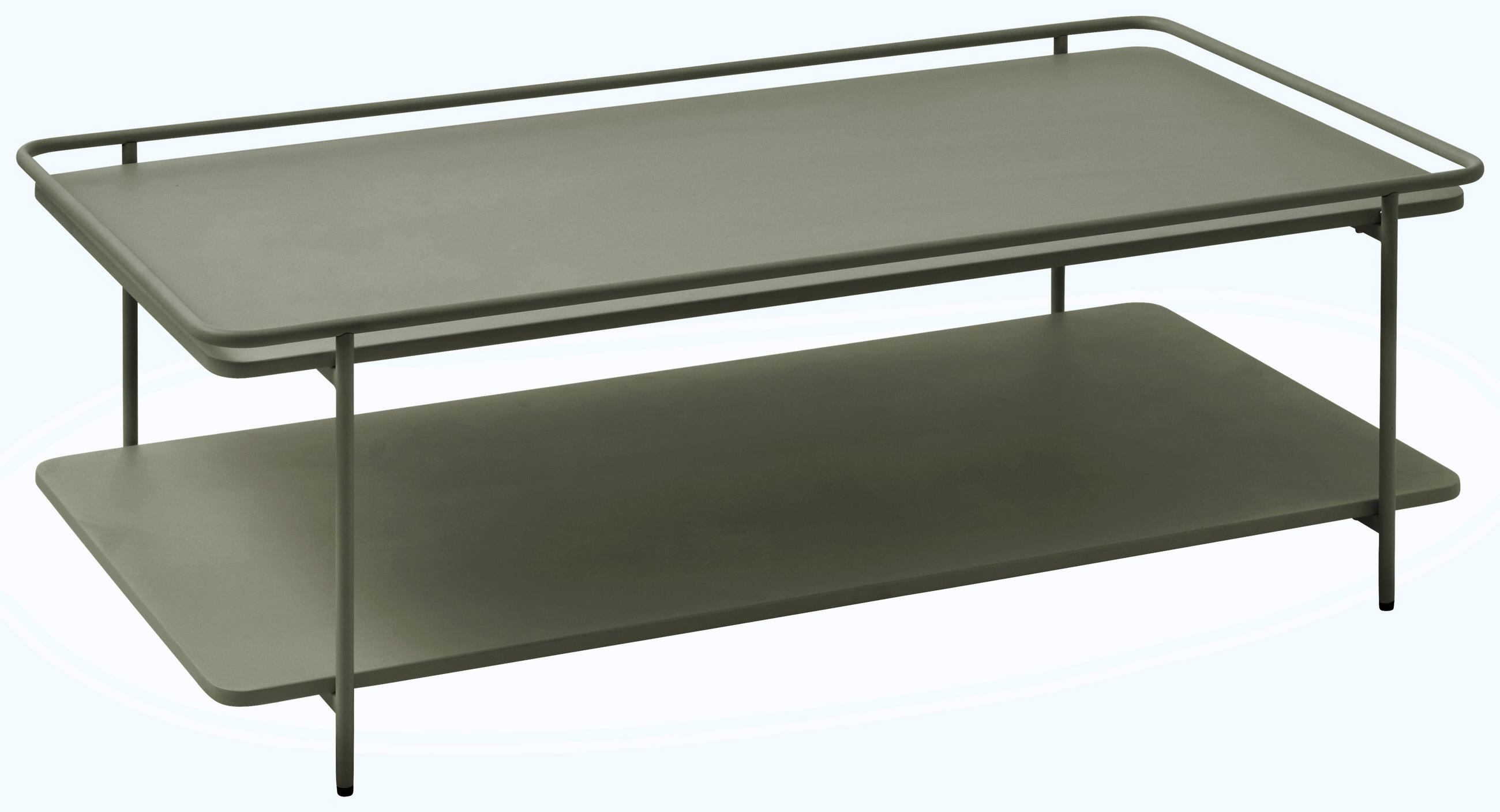 COUCHTISCH 110/55/34 cm rechteckig Olivgrün  - Olivgrün, Basics, Metall (110/55/34cm) - Xora