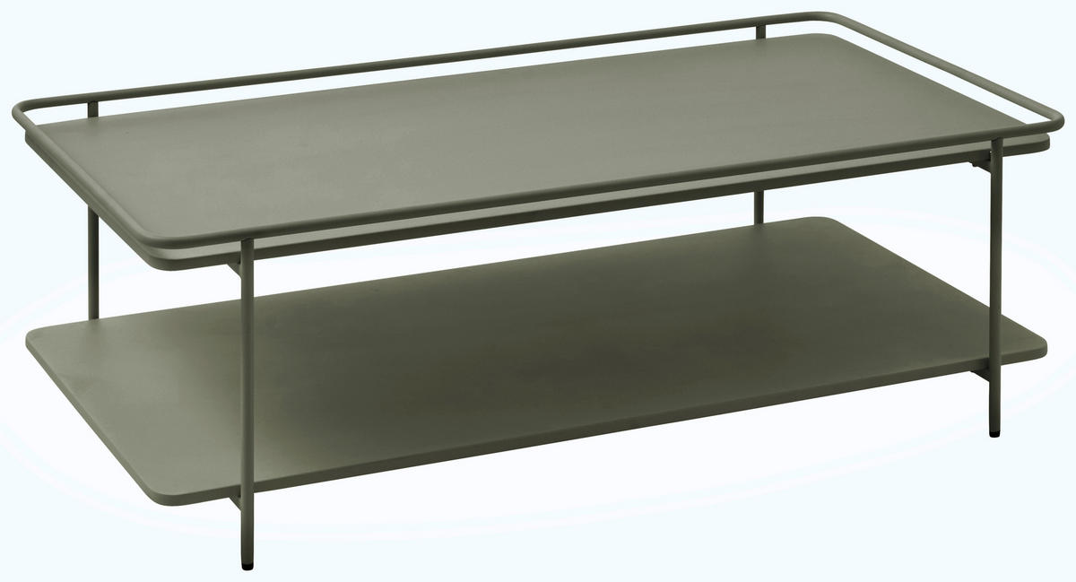COUCHTISCH 110/55/34 cm rechteckig Olivgrün  - Olivgrün, Basics, Metall (110/55/34cm) - Xora