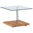 BEISTELLTISCH in Eichefarben, Chromfarben - Chromfarben/Eichefarben, Design, Glas/Holz (60/60/44-64cm) BEISTELLTISCH in Eichefarben, Chromfarben - Chromfarben/Eichefarben, Design, Glas/Holz (60/60/44-64cm)