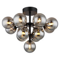DECKENLEUCHTE  56/43 cm    - Schwarz, Design, Glas/Metall (56/43cm) - Globo