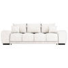 BIGSOFA Chenille Creme  - Creme/Schwarz, KONVENTIONELL, Kunststoff/Textil (266/89/104cm) - Carryhome