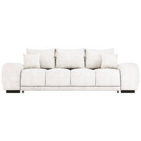 BIGSOFA Chenille Creme  - Creme/Schwarz, KONVENTIONELL, Kunststoff/Textil (266/89/104cm) - Carryhome