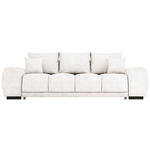 BIGSOFA  in Chenille Creme  - Creme/Schwarz, KONVENTIONELL, Kunststoff/Textil (266/89/104cm) - Carryhome