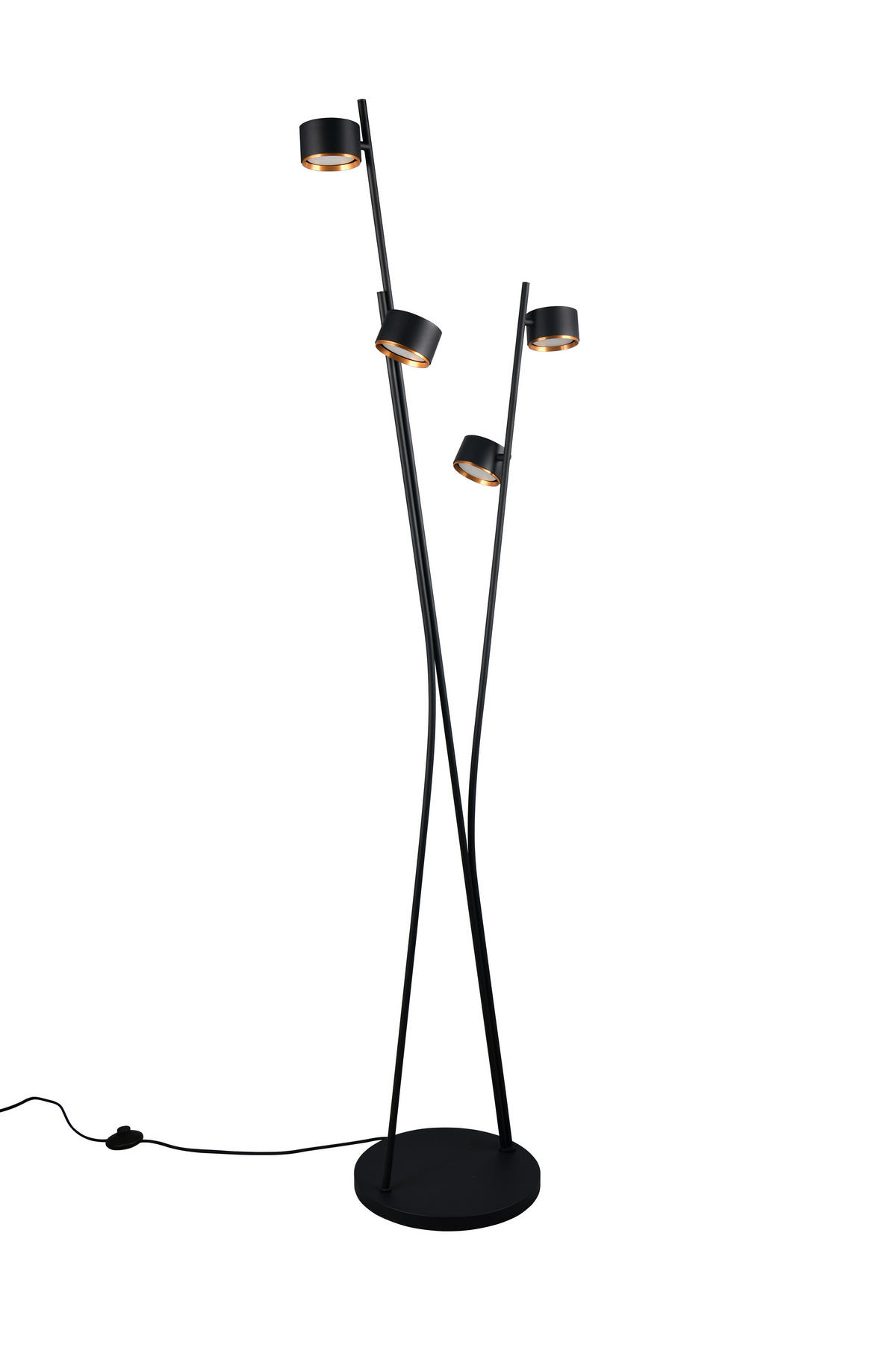 STEHLEUCHTE Coda 53/33/180 cm   - Messingfarben/Goldfarben, Design, Metall (53/33/180cm) - Trio Leuchten