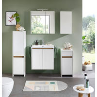 BADEZIMMER 6-teilig  in 160 cm  - Eichefarben/Weiß, KONVENTIONELL, Holzwerkstoff/Stein (160cm) - Xora