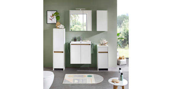 BADEZIMMER 6-teilig  in 160 cm  - Eichefarben/Weiß, KONVENTIONELL, Holzwerkstoff/Stein (160cm) - Xora