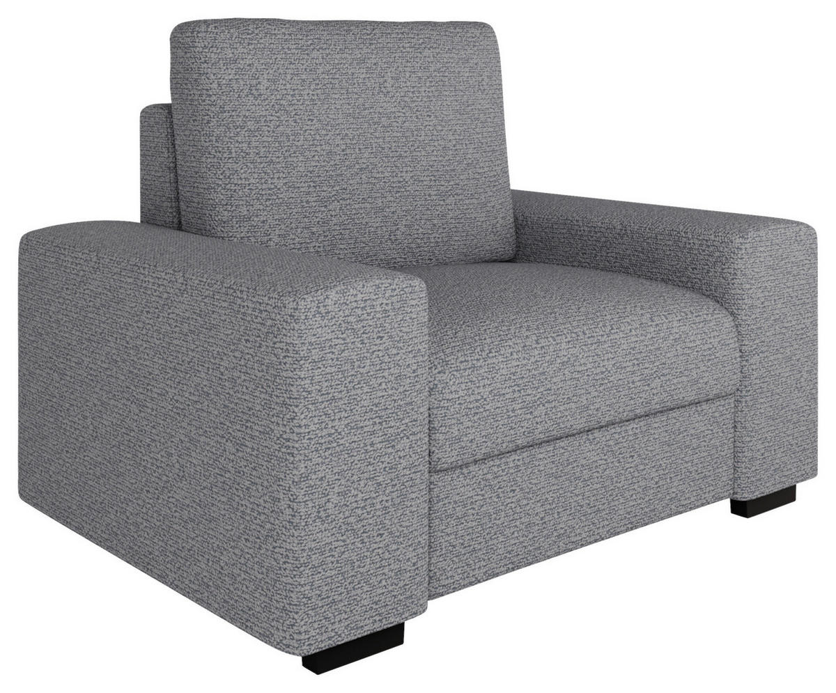 SESSEL in Bouclé Hellgrau  - Beige/Hellgrau, Design, Textil (108/91/92cm) - MID.YOU