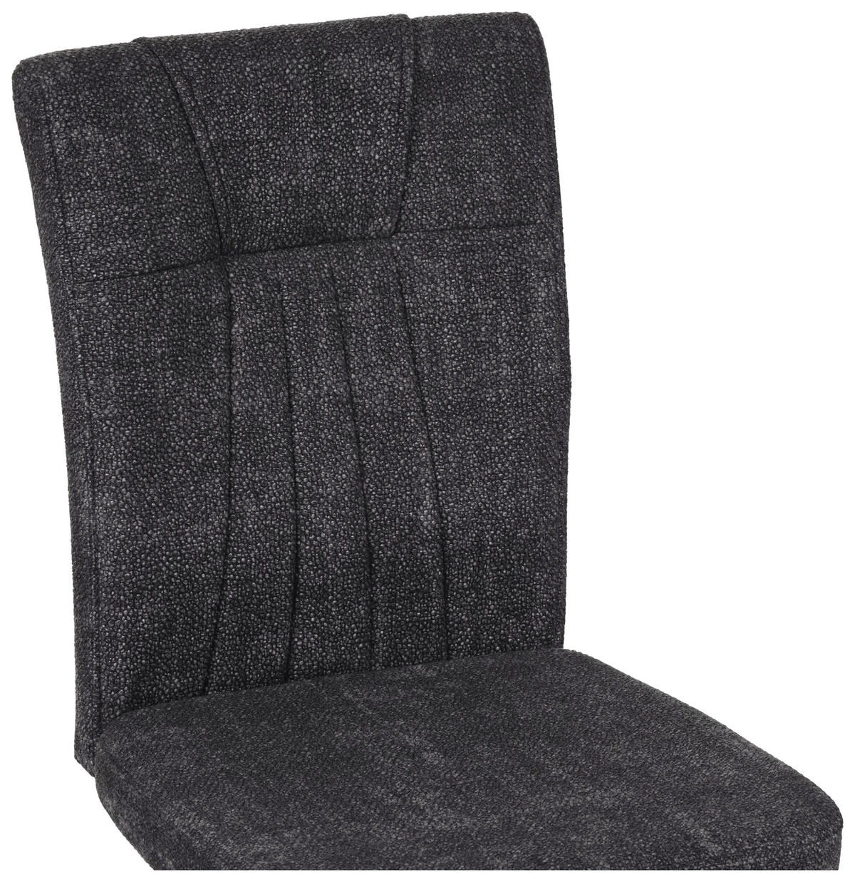 STOL, kovina, tekstil siva  - siva/črna, Moderno, kovina/tekstil (46/94/58cm) - Carryhome