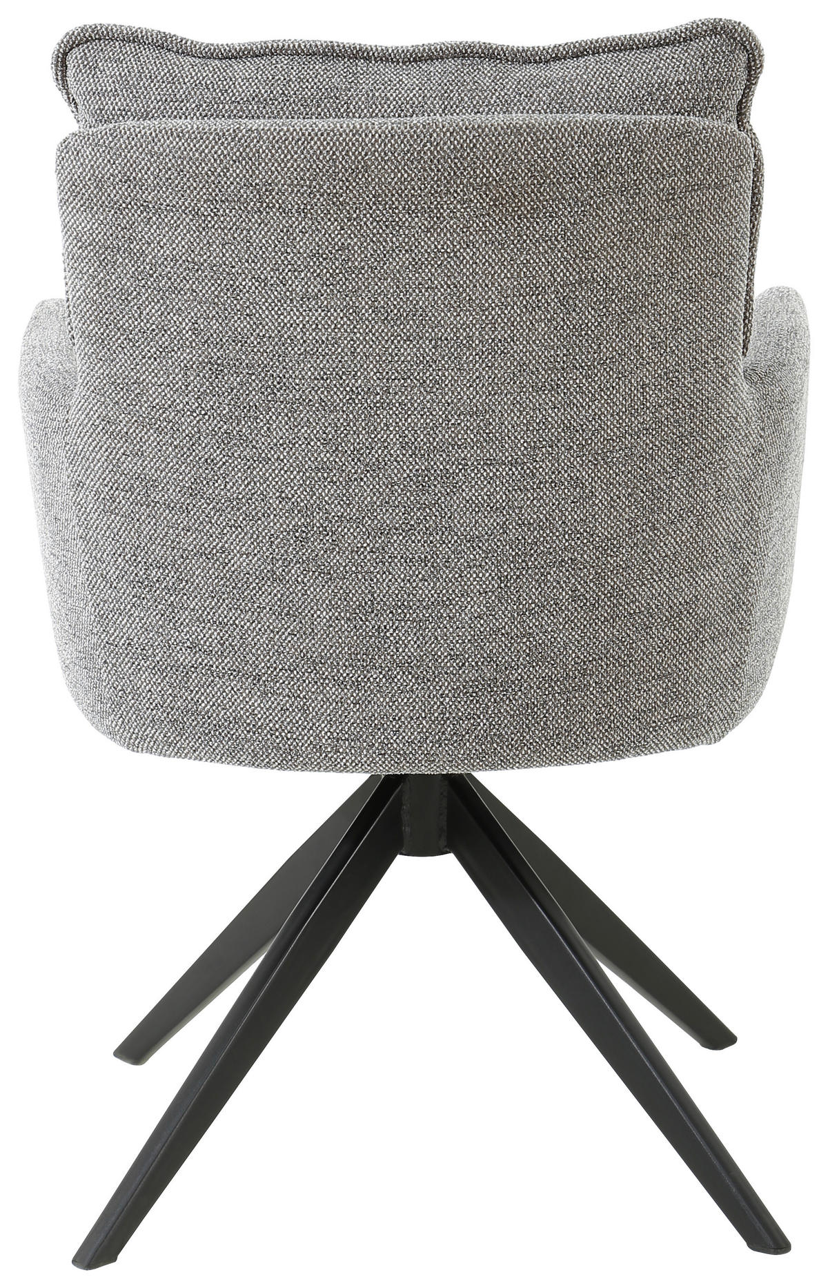 ARMLEHNSTUHL  in Eisen Leinenoptik  - Taupe/Schwarz, Design, Textil/Metall (61/90/67cm) - Novel