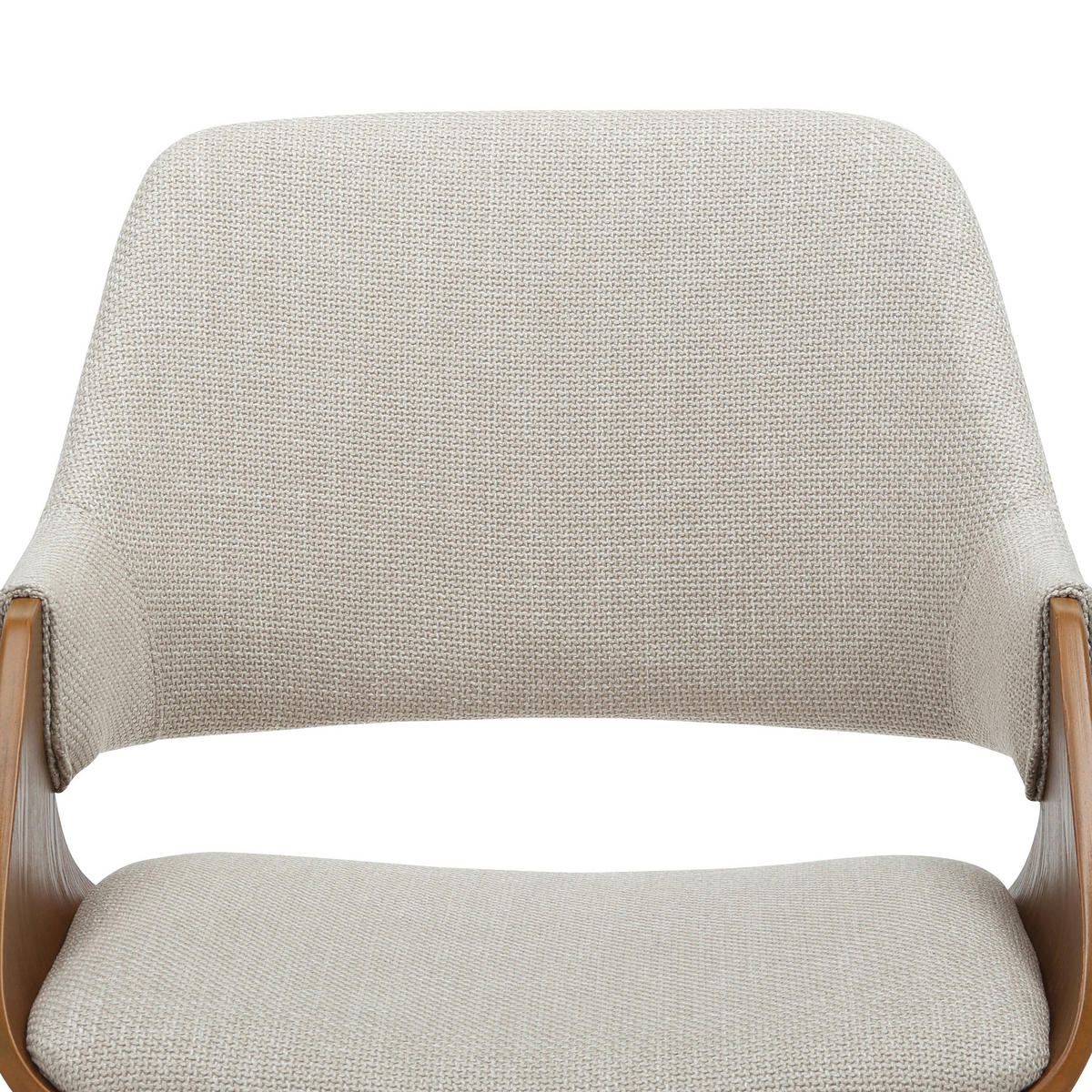 ARMLEHNSTUHL   Leinenoptik  - Beige/Walnussfarben, Modern, Holz/Textil (51/79,5/57cm) - home24