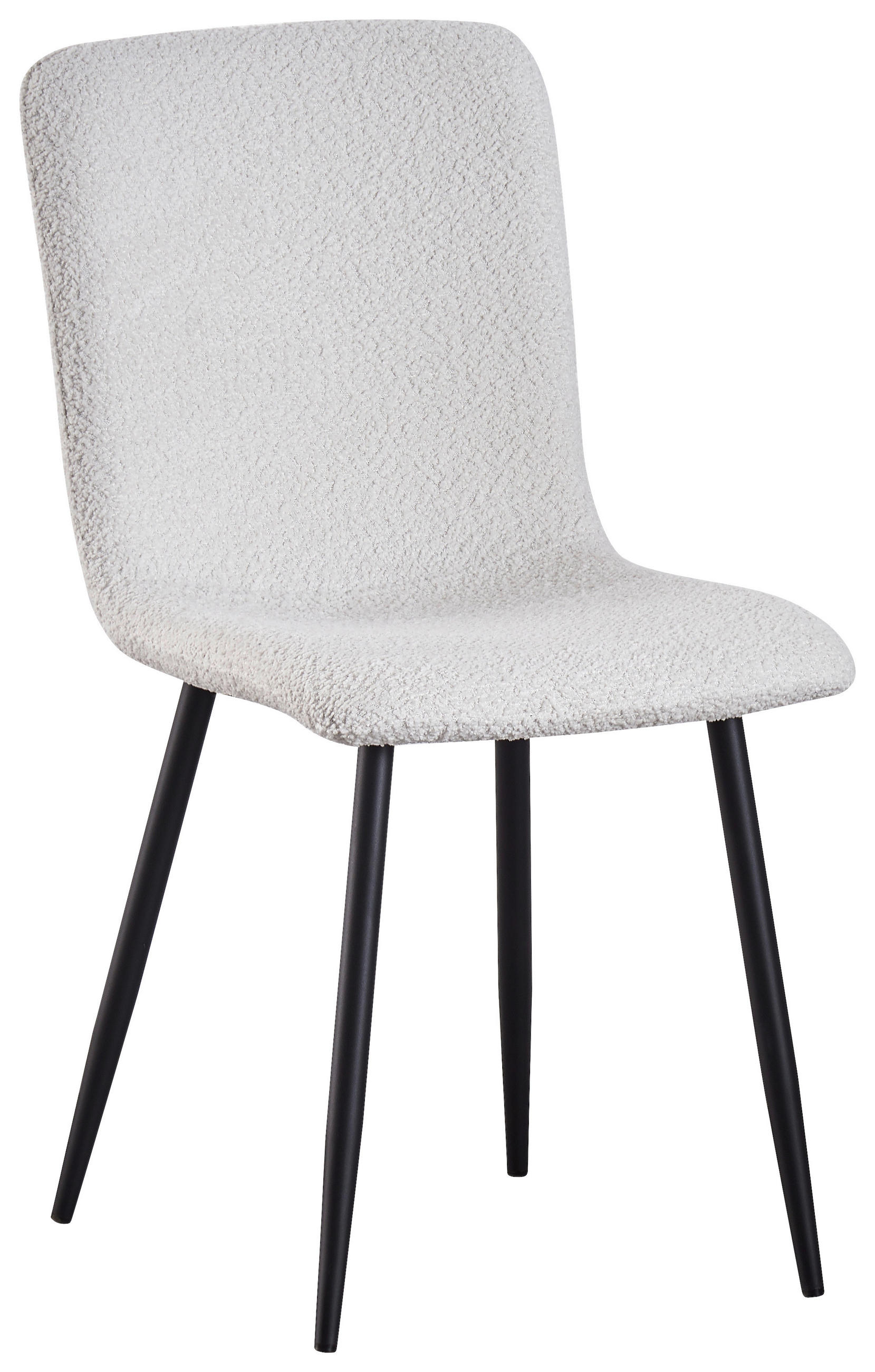 STUHL  in Eisen Bouclé Holz, Metall, Textil  - Schwarz/Weiß, MODERN, Holz/Textil (43/86/54,5cm) - MID.YOU