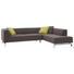 WOHNLANDSCHAFT Webstoff Dunkelbraun - Chromfarben/Dunkelbraun, Design, Textil/Metall (280/71/203cm) - Dieter Knoll