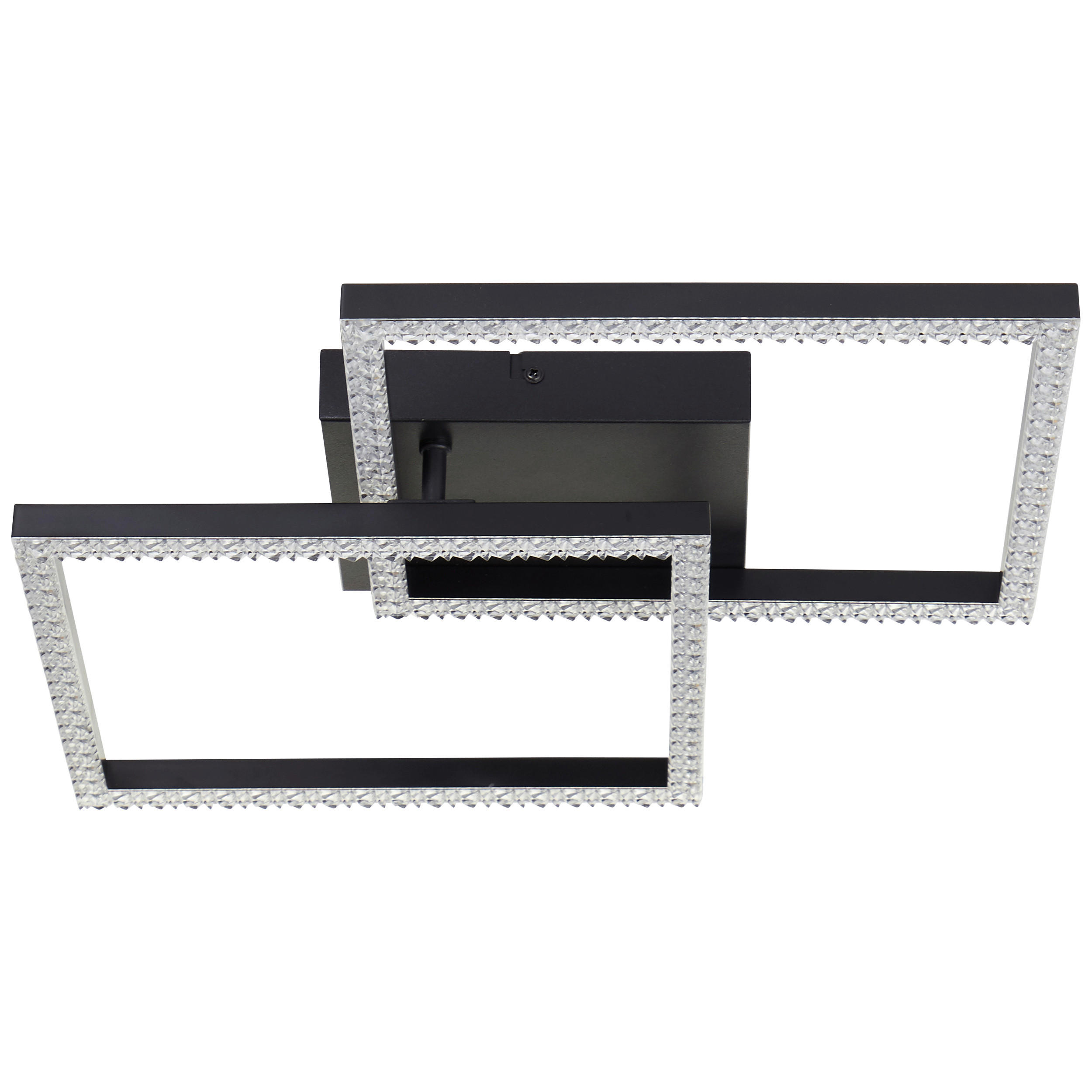 LED-DECKENLEUCHTE    41/41/7,7 cm  - Schwarz, Design, Kunststoff/Metall (41/41/7,7cm) - Brilliant