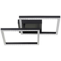 LED-DECKENLEUCHTE    41/41/7,7 cm  - Schwarz, Design, Kunststoff/Metall (41/41/7,7cm) - Brilliant