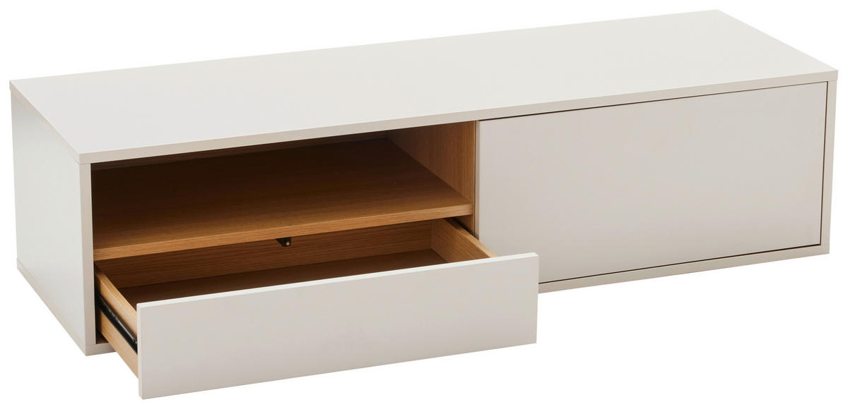 LOWBOARD  in 120/30/40 cm  - Eichefarben/Weiß, Design, Holzwerkstoff (120/30/40cm) - Xora