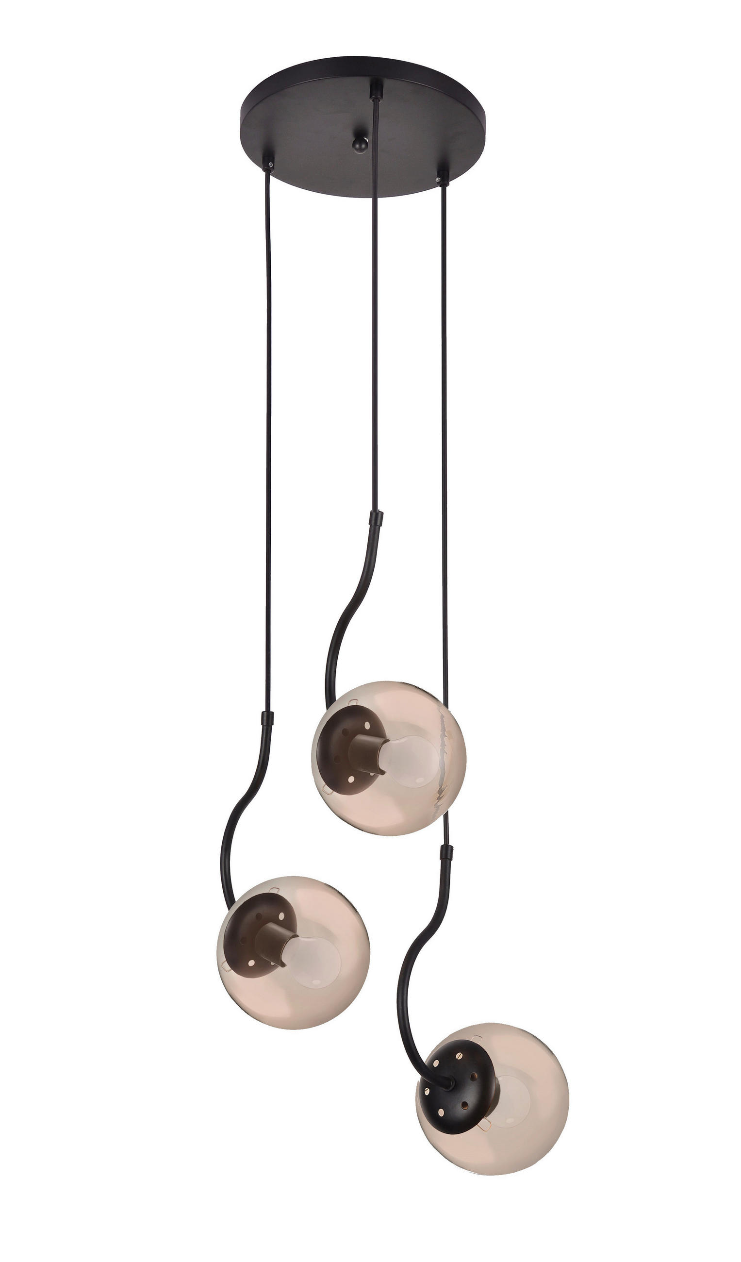 HÄNGELEUCHTE  - Hellgrau, Design, Glas (90/38/38cm)