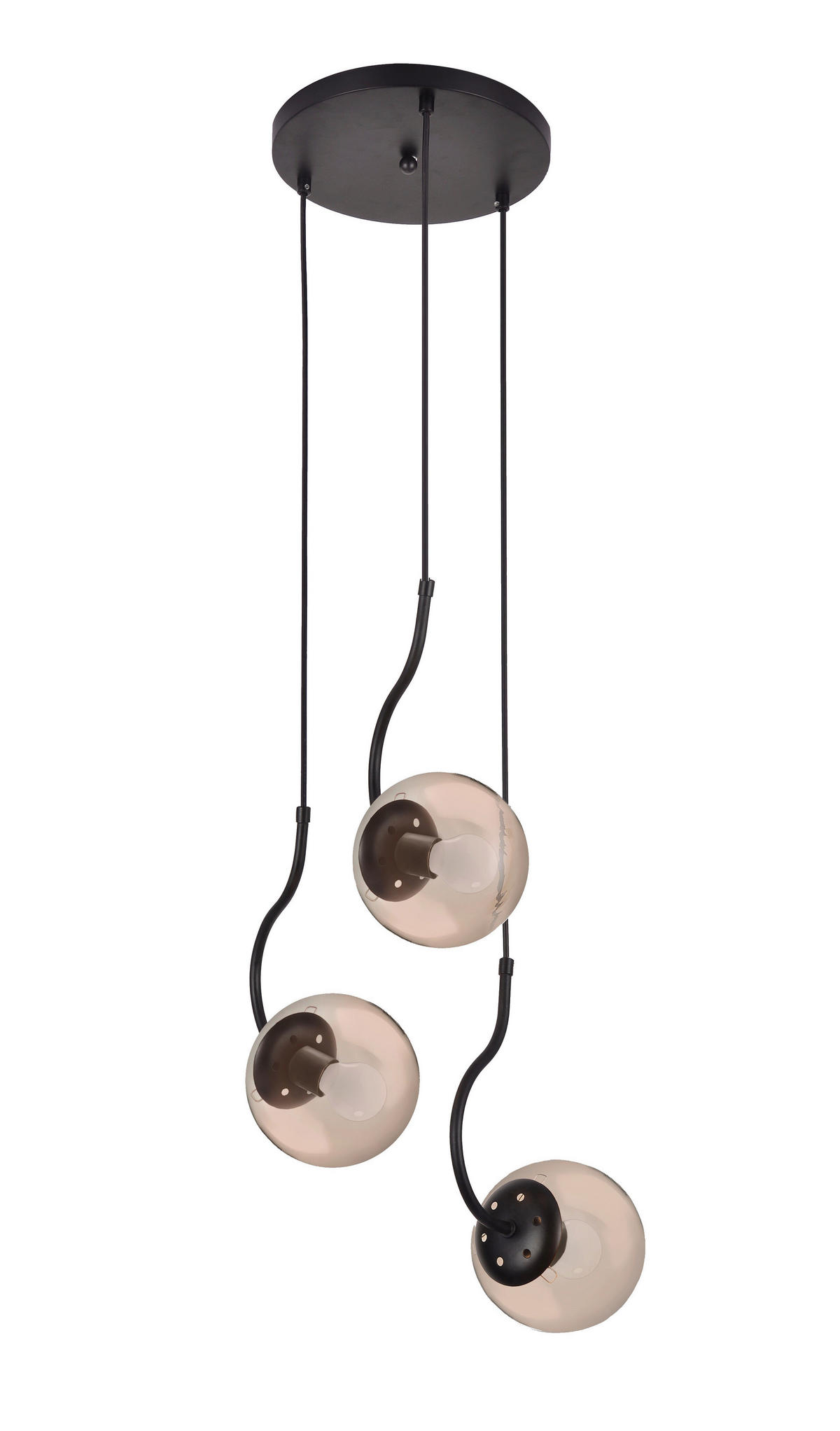 HÄNGLAMPA Hook 90/38/38 cm  - ljusgrå, Design, glas (90/38/38cm)