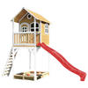 SPIELTURM 420/320/191 cm SPIELTURM ROMY  - Weiss/Rot, Konventionell, Holz/Kunststoff (420/320/191cm)