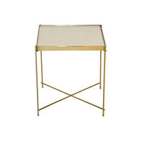 BEISTELLTISCH 44/44/48 cm Champagner quadratisch  - Champagner, Design, Glas/Metall (44/44/48cm) - MID.YOU