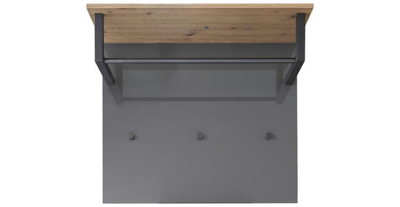 GARDEROBENPANEEL in 82,3/68,3/35,2 cm - Grau Hochglanz/Eiche Artisan, Design, Holzwerkstoff (82,3/68,3/35,2cm) - Carryhome