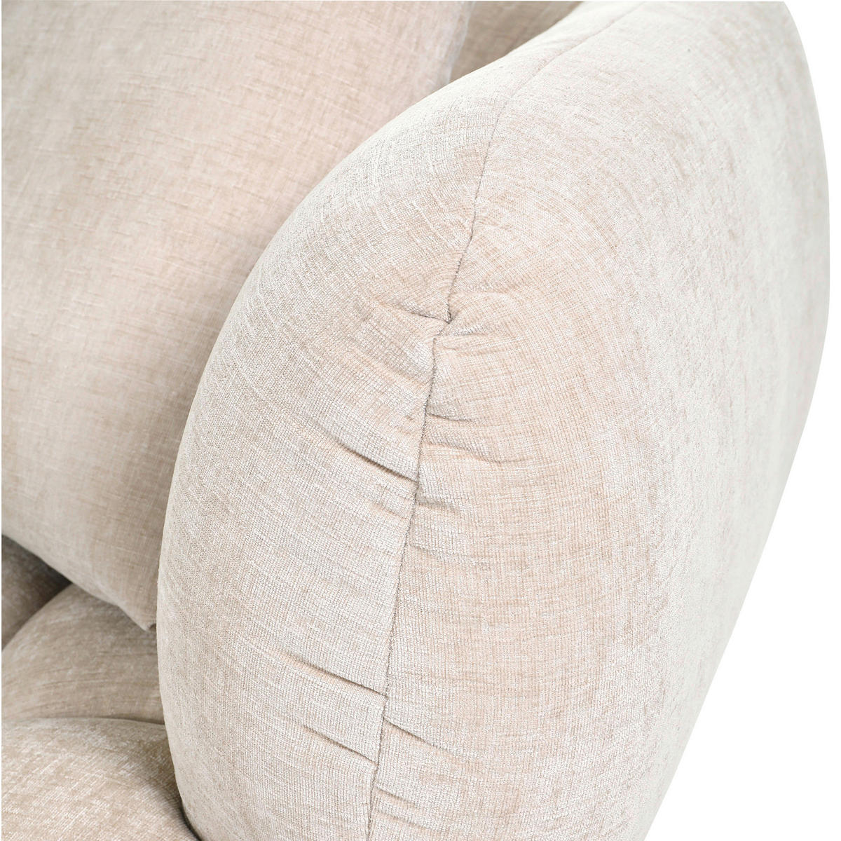 ECKSOFA in Flachgewebe Beige  - Beige/Schwarz, Konventionell, Kunststoff/Textil (156/262cm) - Carryhome
