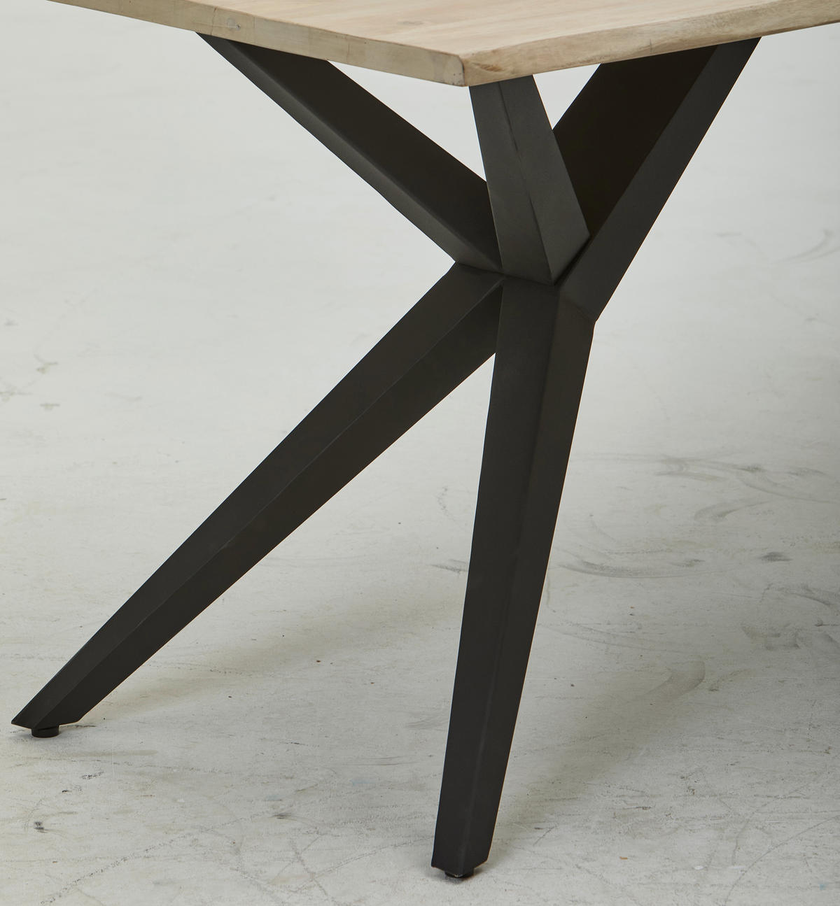 MATBORD 180/90/77 cm massivt trä  trä, metall finns i olika storlekar rektangulär svart, akaciefärgad  - svart/akaciefärgad, Lifestyle, metall/trä (180/90/77cm) - Landscape