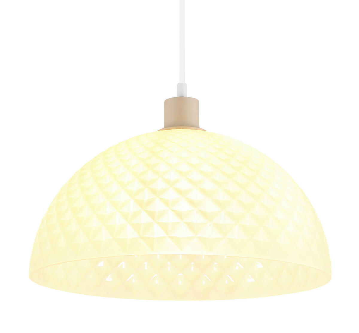 HÄNGELEUCHTE 35/120 cm  - Sandfarben/Champagner, Design, Glas/Kunststoff (35/120cm) - Globo