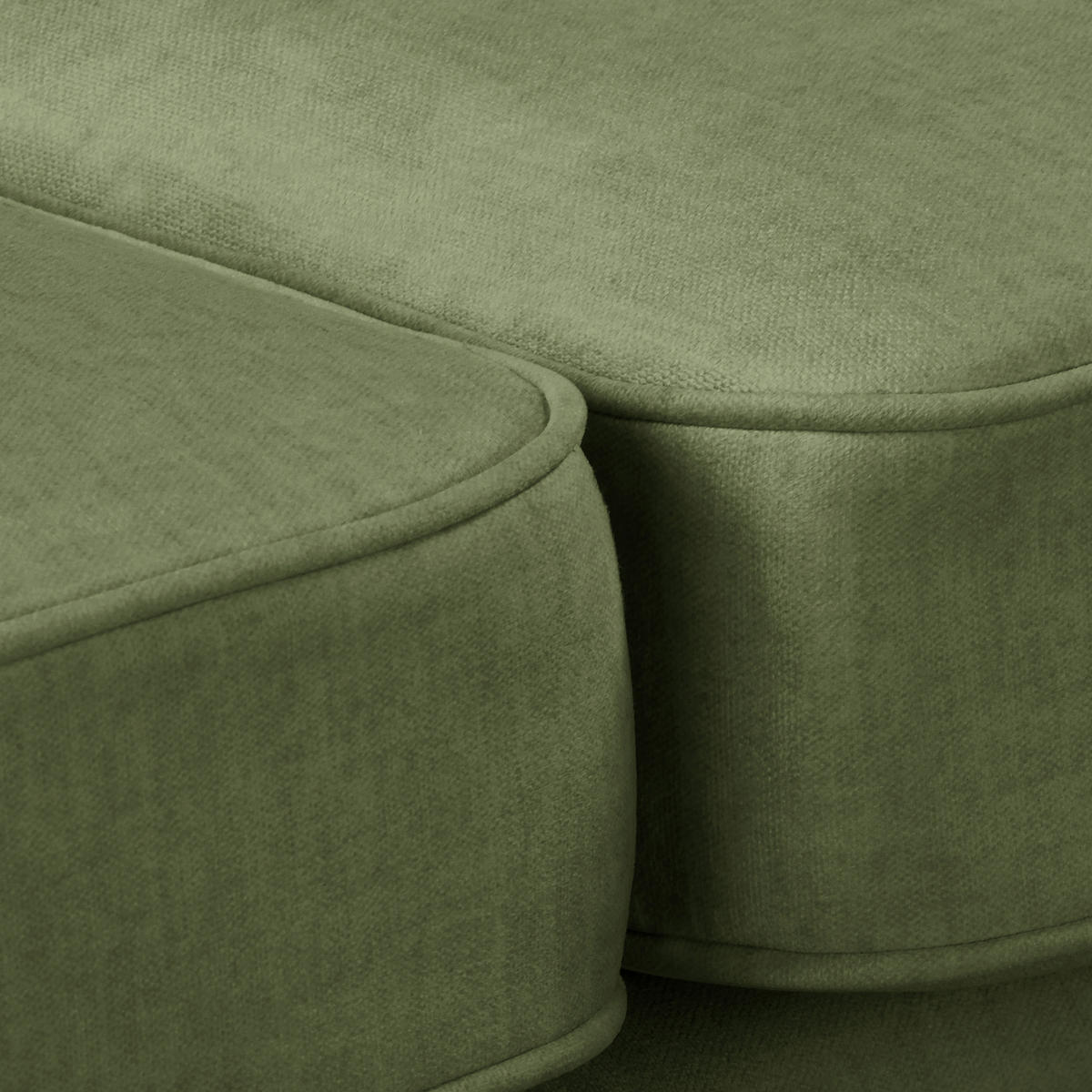 ECKSOFA Laura in Mikrofaser Dunkelgrün  284/182 cm  - Dunkelgrün/Braun, Design, Holz/Textil (284/182cm) - P & B