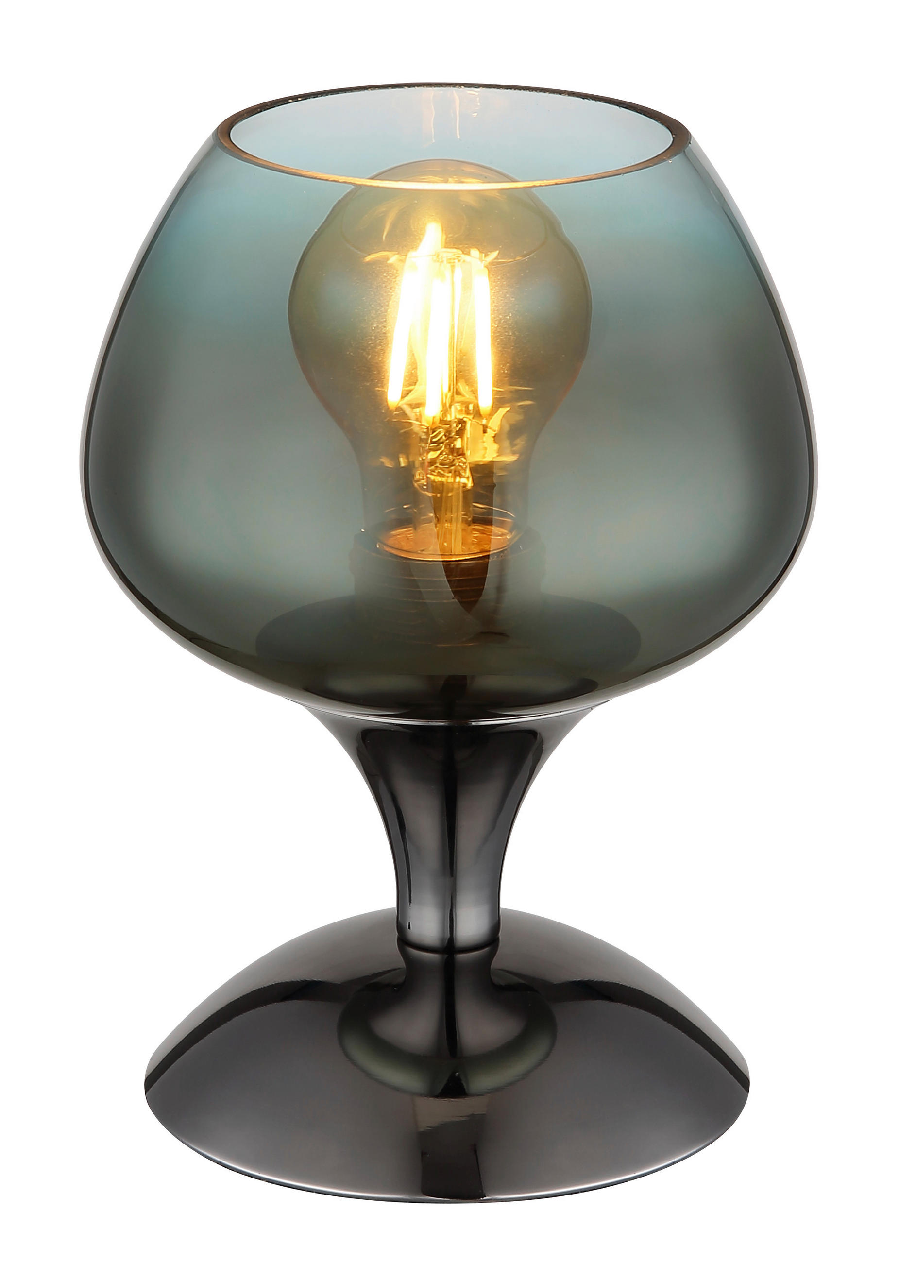 NAMIZNA SVETILKA        15/20.5 cm       - zelena/črni krom, Trend, kovina/steklo (15/20.5cm) - Globo