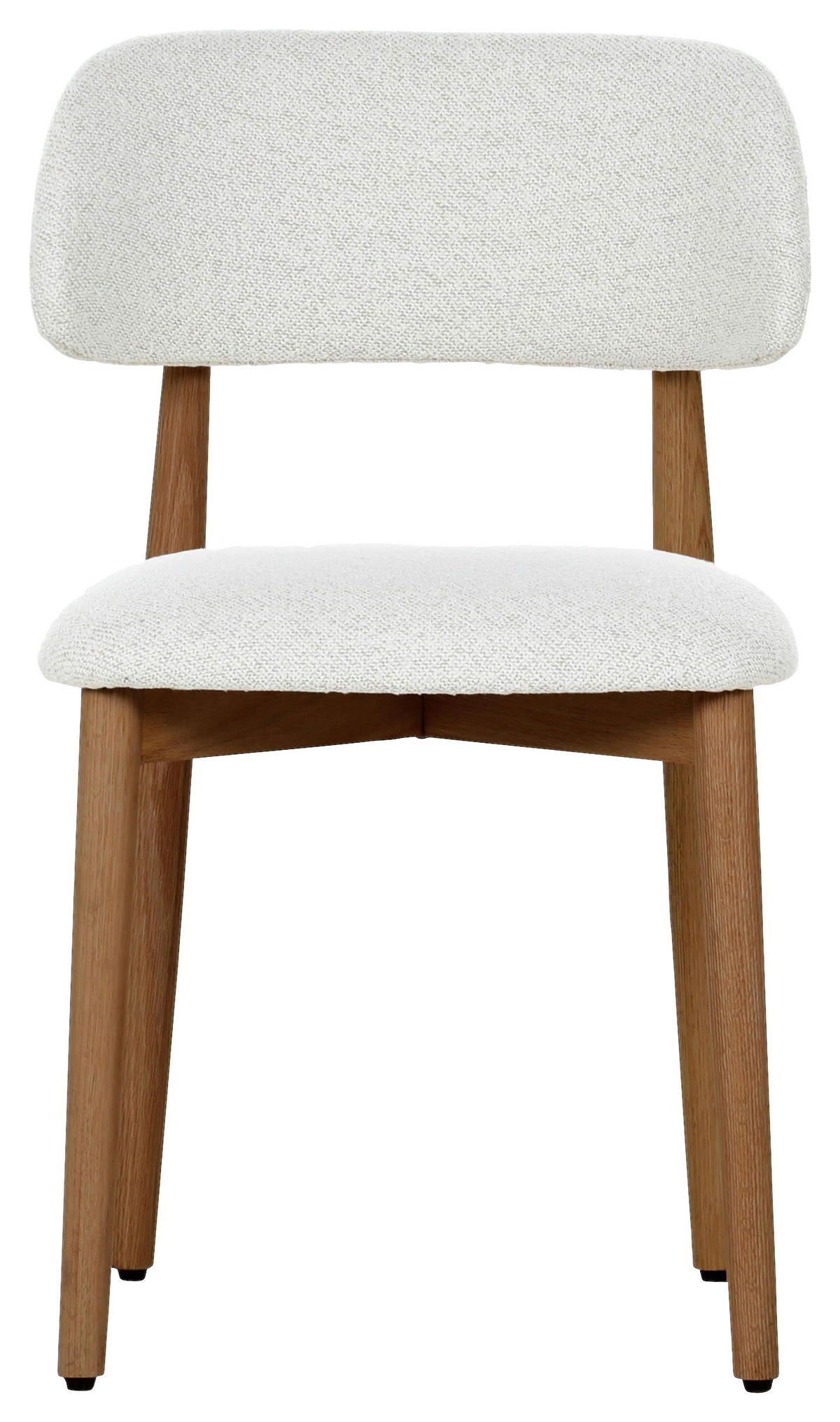 STUHL Nussbaumfarben, Beige Eiche massiv  - Beige/Dunkelbraun, MODERN, Holz/Textil (49/79/51cm) - Livetastic